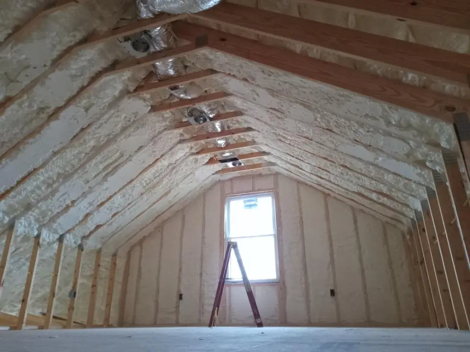 Spray foam roofing application for Crawl Space Insulation project in South Berwick